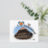 Ik hou van Zwitserland Postkarte Briefkaart (Staand voorkant)