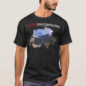 Ik hou van Zwitserland Rhone Gletsjer T-shirt (Voorkant)