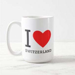 Ik hou van Zwitserland vierkante sticker Koffiemok