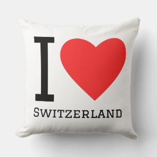 Ik hou van Zwitserland vierkante sticker Kussen