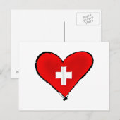Ik hou van Zwitserland Zwitserse vlaggeschenken vo Briefkaart (Voorkant / Achterkant)