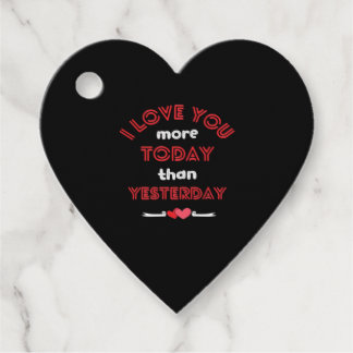 Ik hou vandaag meer van je dan gisteren Romantisch Bedankjes Labels