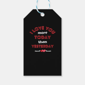 Ik hou vandaag meer van je dan gisteren Romantisch Cadeaulabel