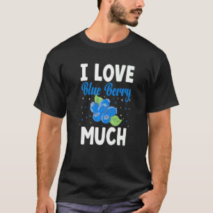 Ik hou veel van bosbes bosbes vrucht bosbes t-shirt