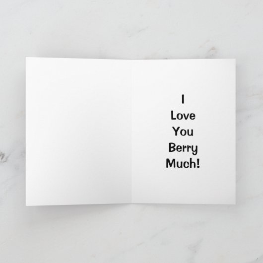 Ik hou veel van je Berry! Kaart (Binnen)