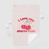 Ik hou veel van je Cherry Golfhanddoek (Insitu)