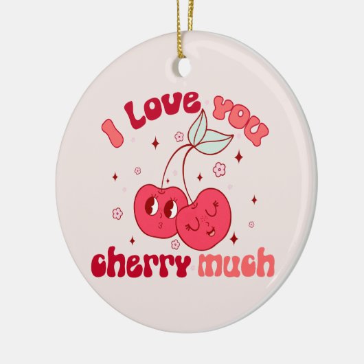 Ik hou veel van je Cherry Keramisch Ornament (Links)