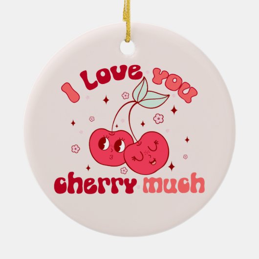 Ik hou veel van je Cherry Keramisch Ornament (Achterkant)