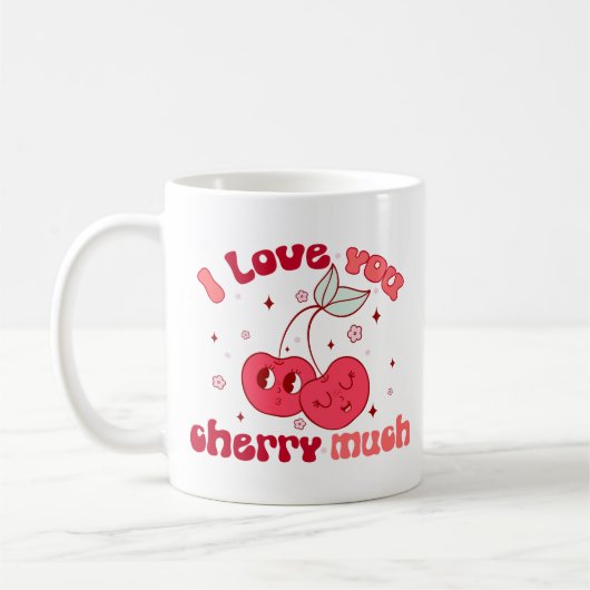 Ik hou veel van je Cherry Koffiemok (Links)