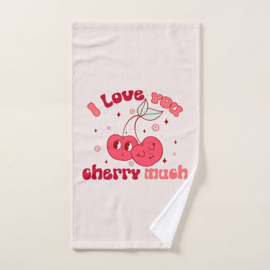 Ik hou veel van je, Cherry | Schattige & Punny Che Bad Handdoek (Handdoek)