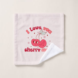 Ik hou veel van je, Cherry Schattige & Punny Che Bad Handdoek