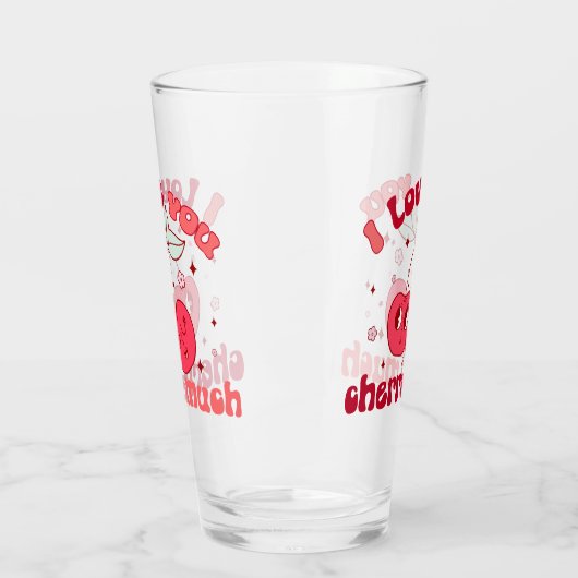 Ik hou veel van je, Cherry | Schattige & Punny Che Glas (Links)