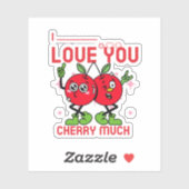 Ik hou veel van je Cherry Sticker (Vel)