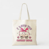 Ik hou veel van je Cherry Tote Bag (Achterkant)