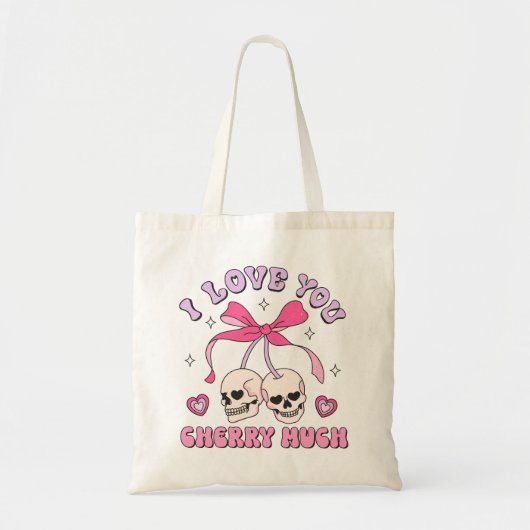 Ik hou veel van je Cherry Tote Bag (Voorkant)