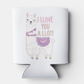 Ik hou veel van je - Funny Llama Blikjeskoeler (Achterkant)