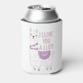 Ik hou veel van je - Funny Llama Blikjeskoeler (Blikje Achterkant)