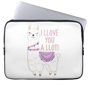 Ik hou veel van je - Funny Llama Laptop Sleeve