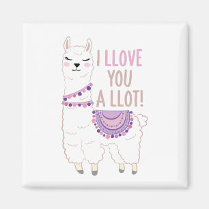 Ik hou veel van je - Funny Llama Magneet