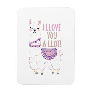 Ik hou veel van je - Funny Llama Magneet