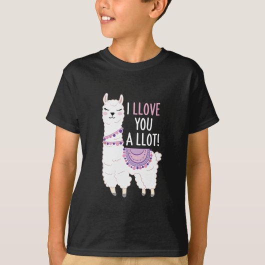 Ik hou veel van je - Funny Llama T-shirt (Voorkant)