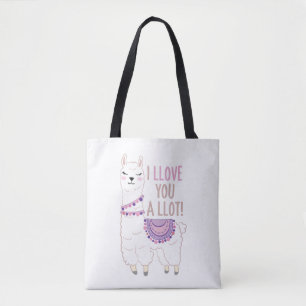 Ik hou veel van je - Funny Llama Tote Bag