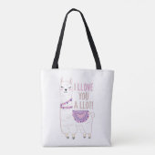 Ik hou veel van je - Funny Llama Tote Bag (Achterkant)