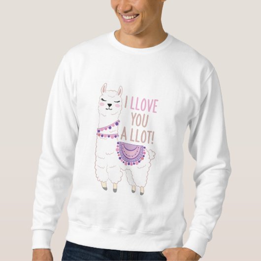 Ik hou veel van je - Funny Llama Trui (Voorkant)