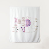 Ik hou veel van je - Funny Llama Wandkleed (Voorkant)