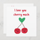 Ik hou veel van je kersen Valentijn Kaart (Voorkant / Achterkant)