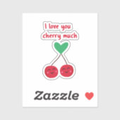 Ik hou veel van je kersen Valentijn Sticker (Vel)