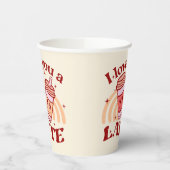 Ik hou veel van je | Schattigee koffiebekerwoordsp Papieren Bekers (Links)