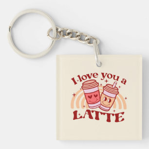 Ik hou veel van je   Schattigee koffiebekerwoordsp Sleutelhanger