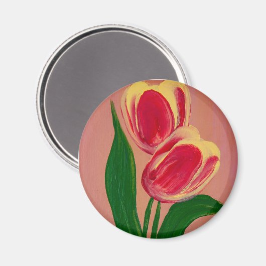 Ik hou veel van je Tulp Magneet (Voorkant / Achterkant)