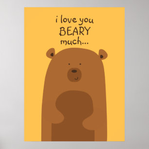 Ik hou veel van jou Beary Poster