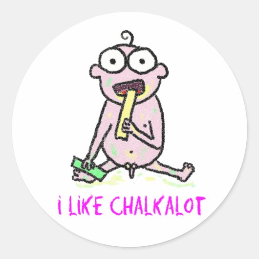 Ik hou veel van krijt en Stickers (Voorkant)