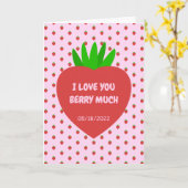 Ik hou veel van rode aardbeivruchten. kaart (Gele Bloem)