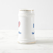 Ik hou (Vlag VS Hart) van jouw blauwe tekst Bierpul (Center)