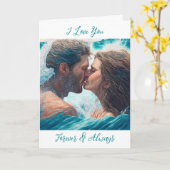 Ik hou voor altijd en eeuwig van je Romantisch Kaart (Gele Bloem)