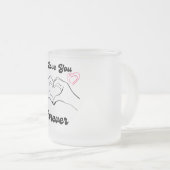 'Ik hou voor altijd van je' mok" Matglas Koffiemok (Voorkant rechts)