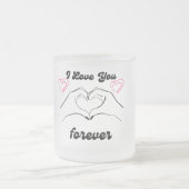 'Ik hou voor altijd van je' mok" Matglas Koffiemok (Center)