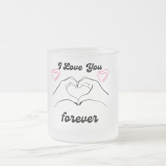 'Ik hou voor altijd van je' mok" Matglas Koffiemok (Center)