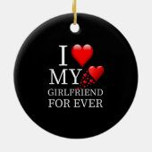 Ik hou voor altijd van mijn Vriendin Keramisch Ornament (Achterkant)