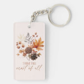 Ik hou vooral van Herfst - bladeren gebladerte Sleutelhanger (achterkant)