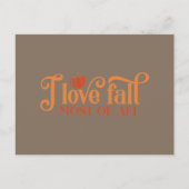 Ik hou vooral van Herfst Briefkaart (Voorkant)