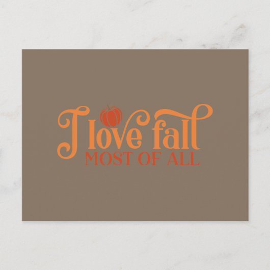 Ik hou vooral van Herfst Briefkaart (Voorkant)