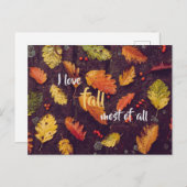 Ik hou vooral van herfst / herfst briefkaart (Voorkant / Achterkant)