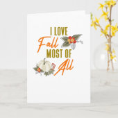 Ik hou vooral van Herfst Kaart (Gele Bloem)