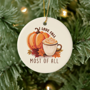 Ik hou vooral van Herfst - Latte & Autumn Vibes Keramisch Ornament