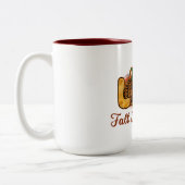 Ik hou vooral van Herfst van koffie-Mok Tweekleurige Koffiemok (Links)